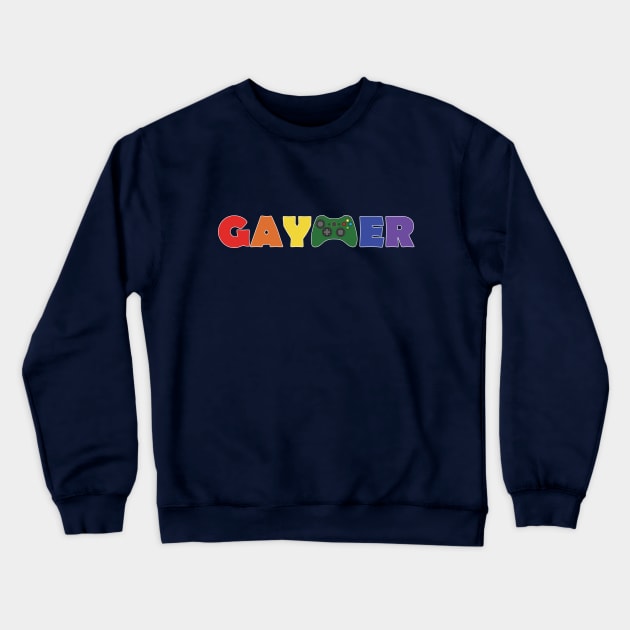 Gaymer Pride (Xbox) Crewneck Sweatshirt by Cracky_Bear